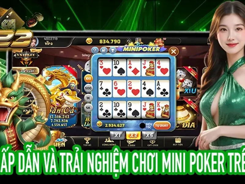 Giao diện game bài 3D với bàn chơi Poker hoặc Tiến Lên Miền Nam sống động tại 78win OKVIP.